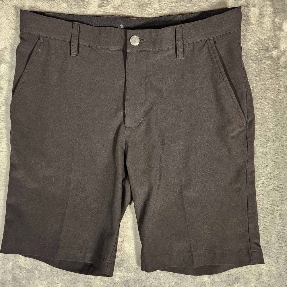 Adidas Golf‎ Shorts Mens 28 Gray Primegreen Charcoal Flat Front Performance